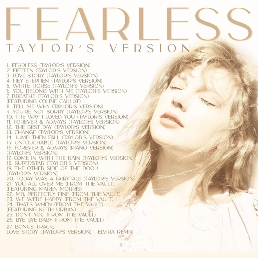 Fearless (Taylor’s Version) Font