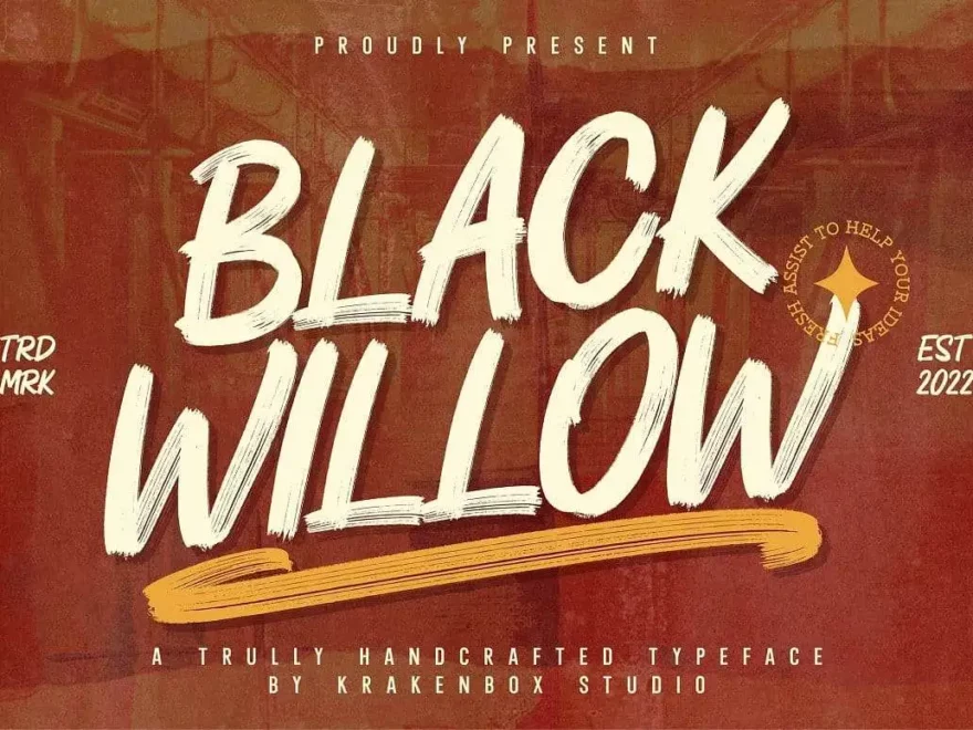 Black Willow – Handbrush Poster Font