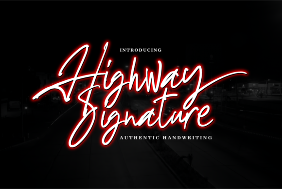 Highway Signature Poster Font